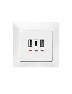 PRIZA LOGILINK, de perete, 2 x USB-A 5V/2.4A, 1 x USB-C 5V/3A 2