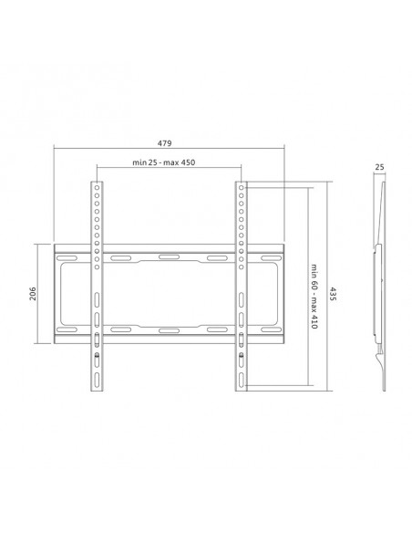SUPORT de perete LOGILINK, pt 1 TV/monitor plat, diag. max 55