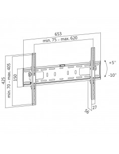 SUPORT de perete LOGILINK, pt 1 TV/monitor plat, diag. max 70 2