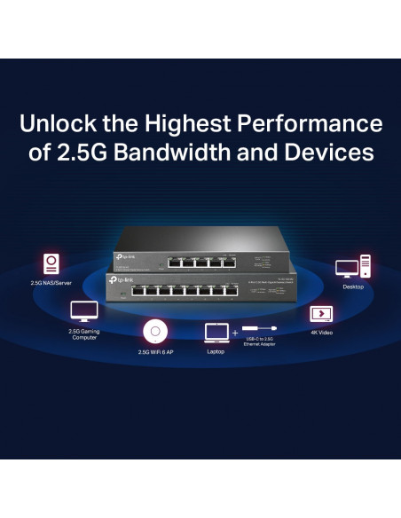 SWITCH TP-LINK 5 porturi 2.5 Gigabit. carcasa metalica