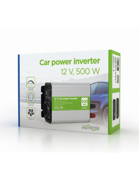 INVERTER GEMBIRD cu sinusoida simulata, Inverter auto, 500W