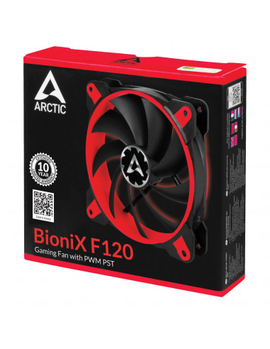 VENTILATOR ARCTIC PC 120x120x27 mm. "BioniX F120 (Red)", w/