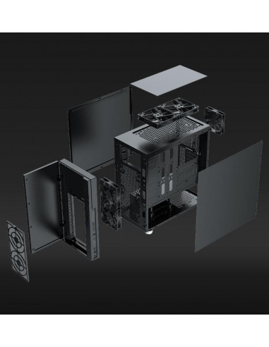 Carcasa Aqirys Icarus Midi Tower Black,AQRYS_ICARUS