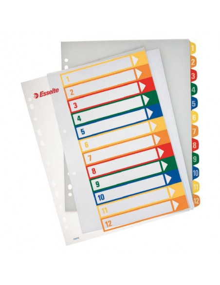 SEPARATOARE INDEX PLASTIC 1-5 IMPRIMABIL ESSELTE,ES100214
