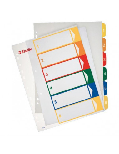 SEPARATOARE INDEX PLASTIC 1-10 IMPRIMABIL ESSELTE,ES100212