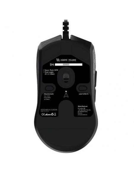 Mouse AQIRYS Polaris, cu fir, 7 butoane, interfata USB