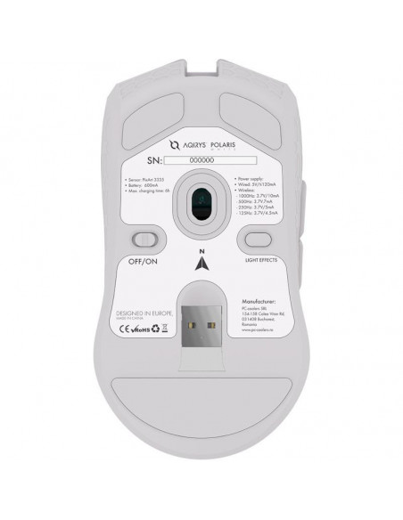 Mouse AQIRYS Polaris, wireless, 7 butoane, interfata USB