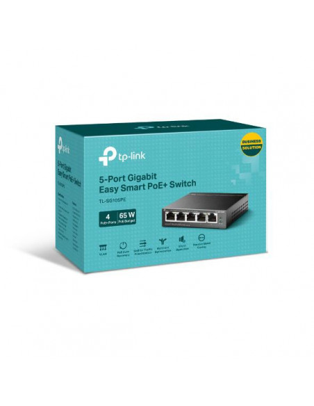 Switch TP-Link TL-SG105PE, 5 porturi Gigabit, Desktop, Easy