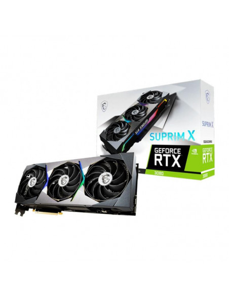 Placa video MSI GeForce RTX 3080 SUPRIM X LHR, 12GB GDDR6X