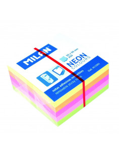 BLOC NOTES ADEZIV 50X50 5 CULORI NEON MILAN,411501 2