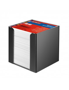 1600360,Cub Hartie Herlitz Alb Cu Suport Negru 9X9X9 Cm 700 File 2