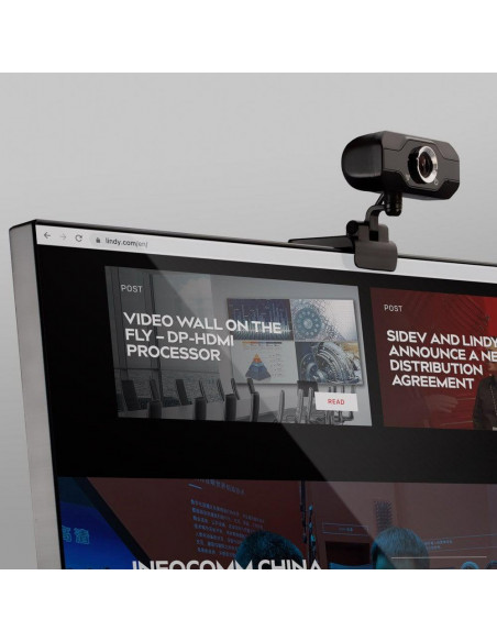 Camera Web Lindy LY-43300 Full HD 1080pm negru,LY-43300