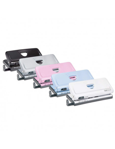 Perforator metalic cu 6 perforatii reglabile, Rapesco 10 coli