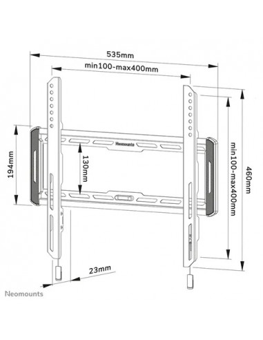 ﻿Suport TV de perete, Neomounts by Newstar WL30-550BL14, Fix