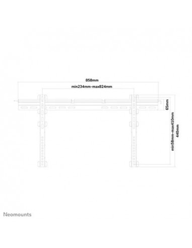 Suport TV de perete, Neomounts by Newstar PLASMA-W065BLACK