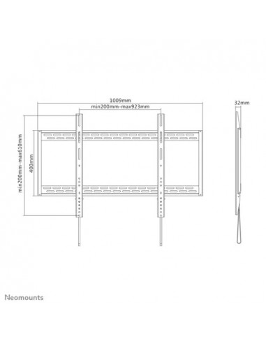 Suport TV de perete, Neomounts by Newstar LFD-W1000, Fix, 60"-