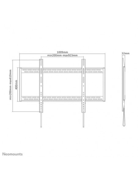 Suport TV de perete, Neomounts by Newstar LFD-W1000, Fix, 60"-