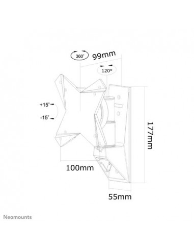 Suport TV de perete, Neomounts by Newstar FPMA-W812, Reglabil