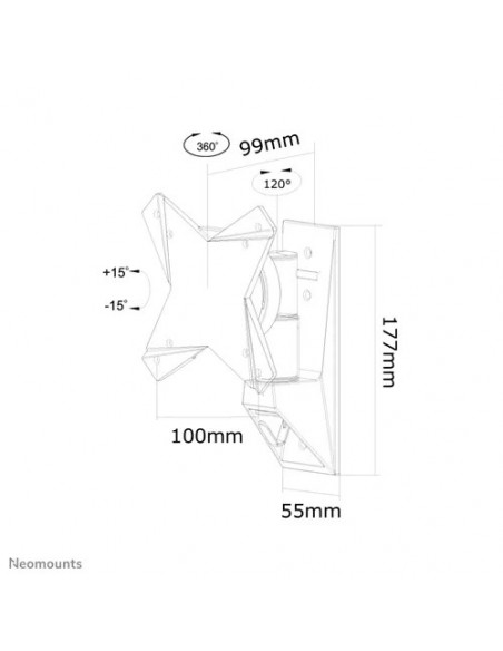 Suport TV de perete, Neomounts by Newstar FPMA-W812, Reglabil