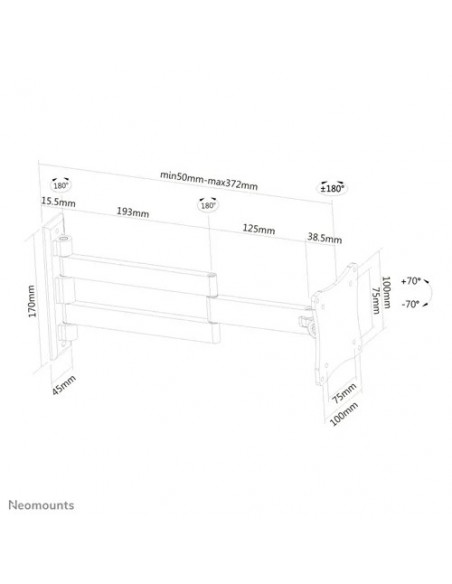 Suport TV de perete, Neomounts by Newstar FPMA-W830BLACK