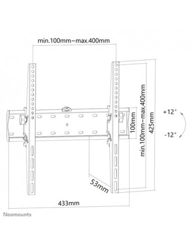 Suport TV de perete, Neomounts by Newstar FPMA-W300BLACK