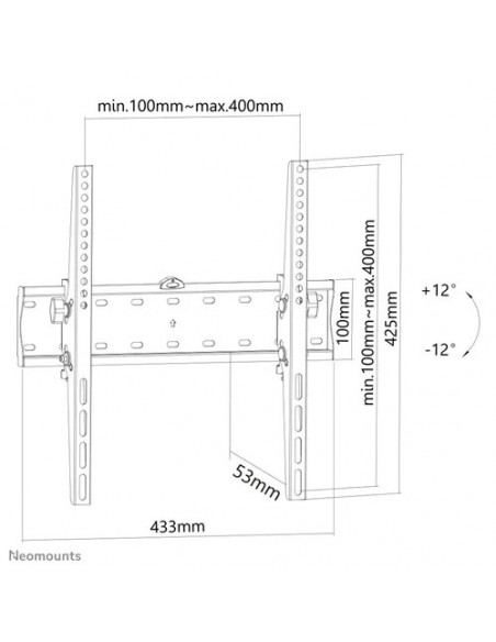 Suport TV de perete, Neomounts by Newstar FPMA-W300BLACK