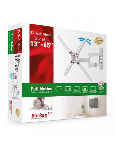 Suport TV de perete, Barkan 3400W.W, Fix, 29"- 65", VESA 400 x