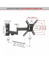 ﻿Suport TV de perete, Barkan 2400.B, Fix, 13"- 43", VESA 200 x