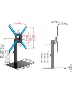 Suport TV de podea, Barkan S320.B, Fix, 29"-58", VESA 400x400 2