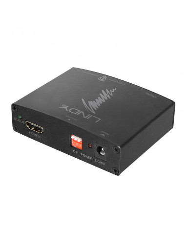 Separator sursa audio Lindy HDMI 4K Audio Extractor with