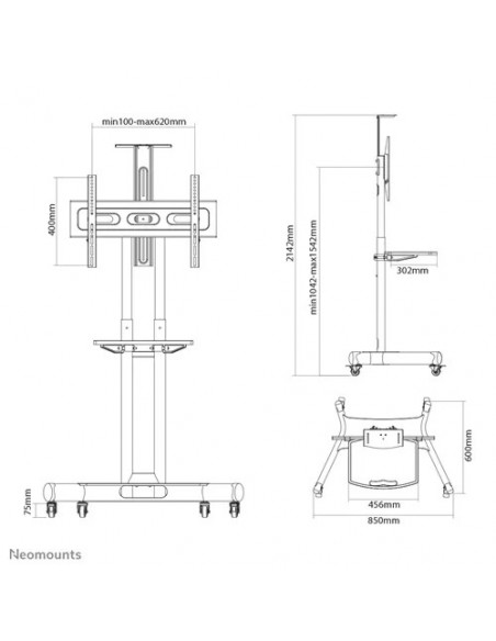 Suport TV de podea, Neomounts by Newstar NM-M1700BLACK