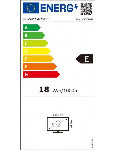 LED TV DIAMANT SMART 24HL4330H/B, 24" D-LED,HD-Ready (720p)
