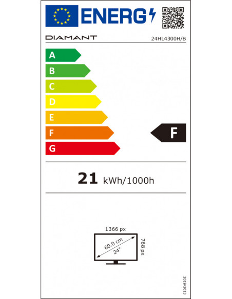 LED TV DIAMANT 24HL4300H/B, 24" D-LED, HD Ready (720p) Very
