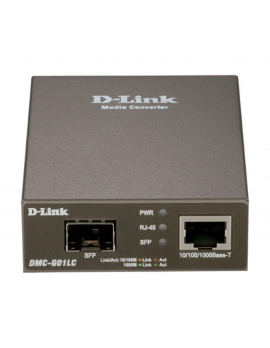 D-link DMC G01LC 1000BaseT to SFP Standalone Media Converter, 1