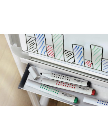 FC158304,Marker Whiteboard Faber-Castell 1583 2 - 4 mm Varf Rotund - Set 4 Culori FC158304,Marker Whiteboard Faber-Castell 1583 2 - 4 mm Varf Rotund - Set 4 Culori