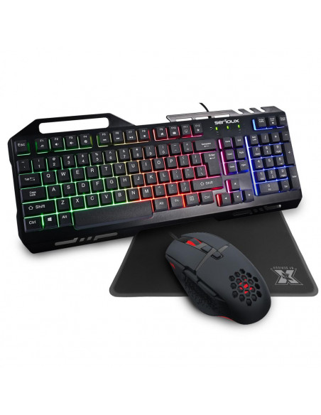 Kit Gaming Serioux Tobis 3 in 1, Tastatura de gaming, 104