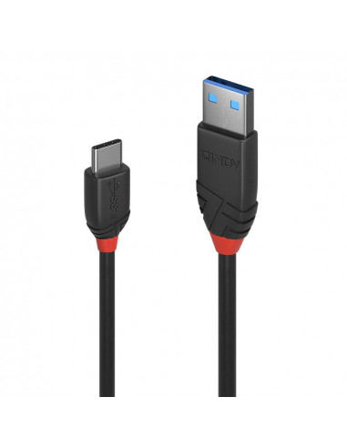 Cablu Lindy LY-36915, USB 3.2 Type A to Type C, 0.5m, Black