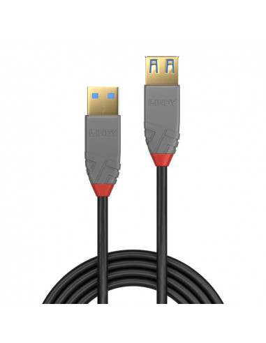 Cablu transfer Lindy LY-36761, USB 3.1 Extension, 1m, Anthra