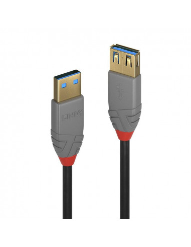 Cablu transfer Lindy LY-36760, USB 3.2 Type A, 0.5m, Anthra