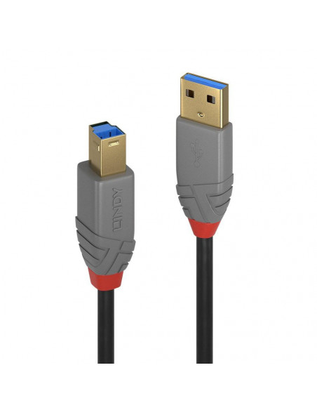 Cablu transfer Lindy LY-36743, USB 3.2 Type A to B, 3m, Anthra