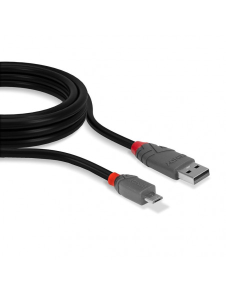 Cablu transfer Lindy LY-36734, USB 2.0 Type A to MicroUSB, 3m