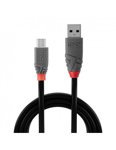 Cablu transfer Lindy LY-36733, USB 2.0 Type A to MicroUSB, 2m
