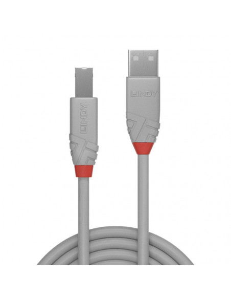 Cablu transfer Lindy LY-36681, USB 2.0 Type A to B, 0.5m