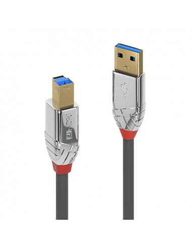 Cablu transfer Lindy USB 3.0 Type A to B, 3m, Cromo