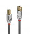 Cablu transfer Lindy LY-36642, USB 2.0 Type A to B, 2m, Cromo
