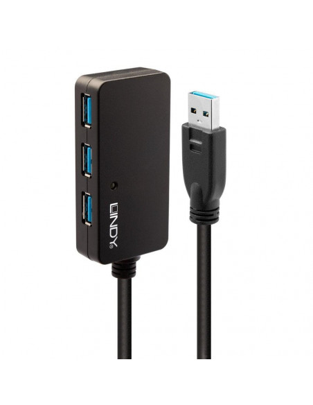 Hub USB Lindy LY-43159, 4 USB 3.0, negru,LY-43159