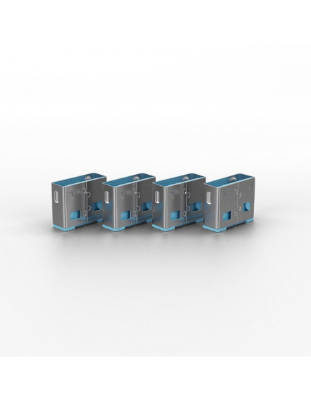 Adaptor Lindy LY-40452, USB Port Locks 4x, blue,LY-40452