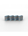 Adaptor Lindy LY-40452, USB Port Locks 4x, blue,LY-40452