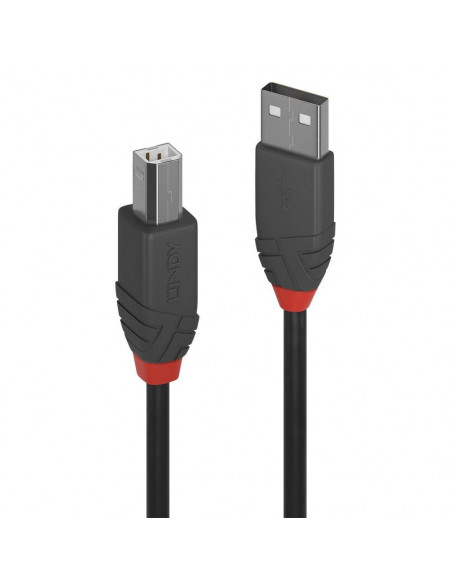 Cablu transfer Lindy LY-36673, USB 2.0 Type A to B, 2m, Anthra