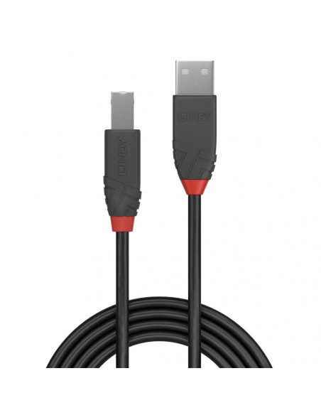 Cablu transfer Lindy LY-36673, USB 2.0 Type A to B, 2m, Anthra